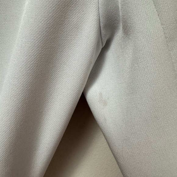 BCBGMAXAZRIA Long Sleeve Wide Leg  V Neck Jumpsuit White Ivory - Picture 4 of 9